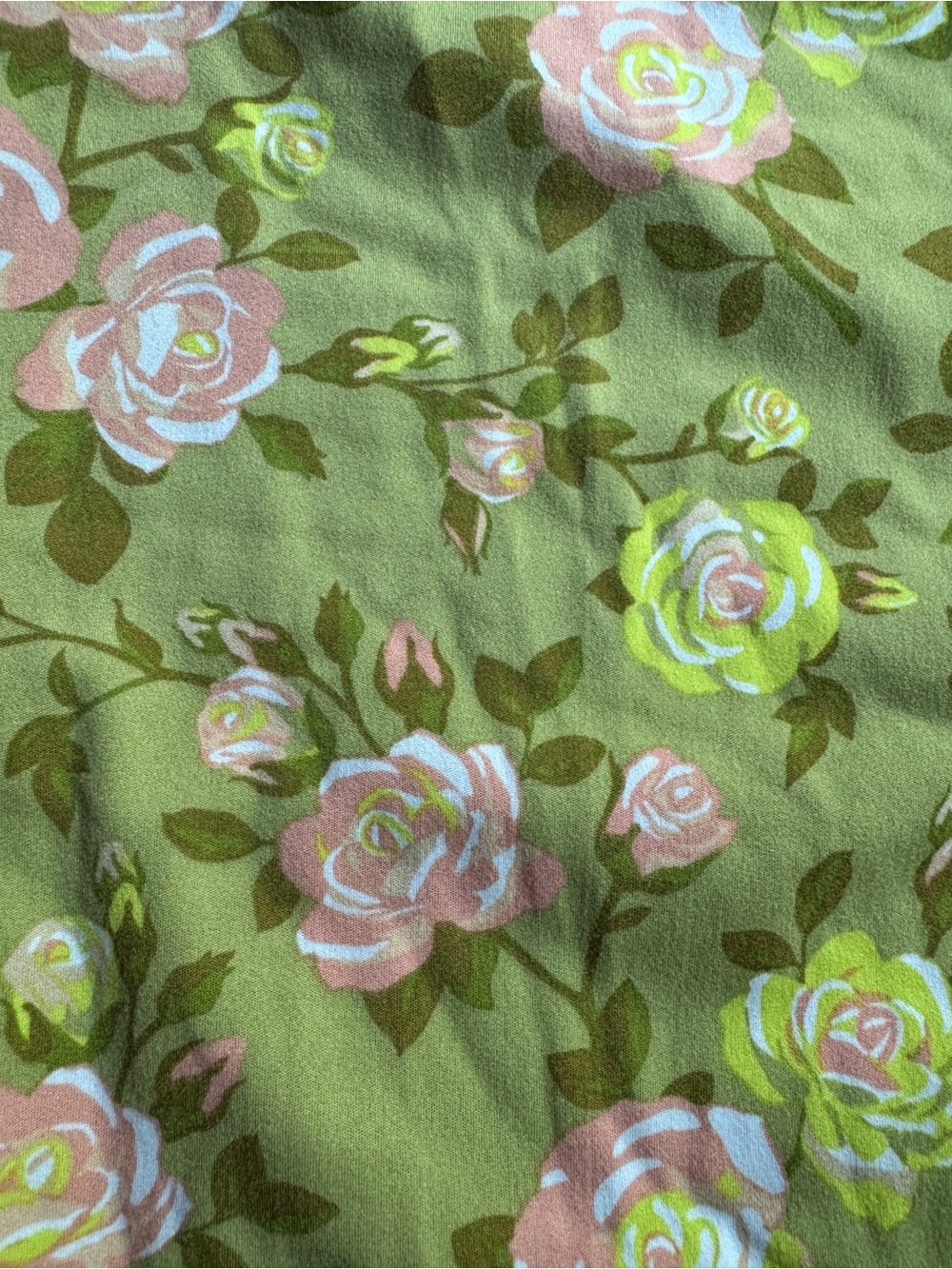 Popflex biker shorts - green with flowers - Size L - Picture 6 of 6
